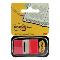 3M Post-it Index Tab 25mm Red With Dispenser 680-1