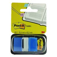 3M Post-it Index Tab 25mm Blue With Dispenser 680-2