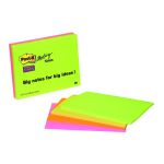 Post-it Super Sticky Meeting Notes 200x149mm Neon Assorted (Pack of 4) 6845-SSP