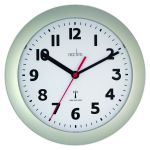 Acctim Parona Radio Controlled Plastic Wall Clock Silver 74317