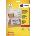 Avery Weatherproof White Parcel Label 99.1 x 57mm 10 Per Sheet (Pack of 250) L7992-25