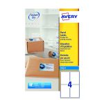 Avery QuickDRY White Inkjet Labels 139 x 99.1mm 4 Per Sheet (Pack of 100) J8169-25