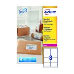 Avery Recycled Laser White Parcel Label 99.1 x 67.7mm 8 Per Sheet (Pack of 800) LR7165-100