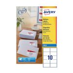 Avery QuickDRY White Inkjet Labels 99.1 x 57mm 10 Per Sheet (Pack of 1000) J8173-100