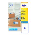 Avery QuickDRY White Inkjet Labels 139 x 99.1mm 4 Per Sheet (Pack of 400) J8169-100