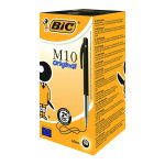 Bic M10 Clic Retractable Ballpoint Pen Medium Black (Pack of 50) 901256