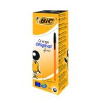 Bic Orange Fine Ballpoint Pen Black (Pack of 20) 1199110114