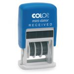 COLOP Self Inking Mini Text and Date Stamp RECEIVED S160L1