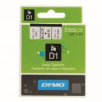Dymo Black on White 1000/5000 D1 Standard Tape 9mmx7m S0720680