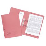 Guildhall Transfer Spiral Pocket File 315gsm Foolscap Pink (Pack of 25) 349-PNK