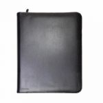 Monolith Zipped Leather Ring Binder A4 Black 2924