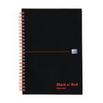 Black n' Red Ruled Polypropylene Wirebound Notebook 140 Pages A5 (Pack of 5) 846350109