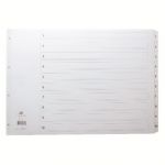 Concord Classic Index 1-10 A3 White Board With Clear Mylar Tabs 04601/Cs46