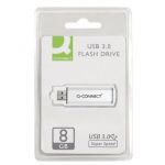 Q-Connect Silver/Black USB 3.0 Slider 8Gb Flash Drive 43202005 KF16368
