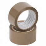 Q-Connect Polypropylene Packaging Tape 50mm x 66m Brown (Pack of 6 KF27010)