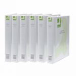 Q-Connect Presentation 25mm 2D Ring Binder A4 White (Pack of 6) KF72645