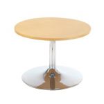 Arista Beech 800mm Low Bistro Table with Trumpet Base KF838813