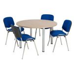 Jemini Grey Oak 1200mm Circular Meeting Table KF840198