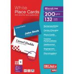 Decadry Perforated Place Cards 200gsm White (Pack of 132) DPOCB3713