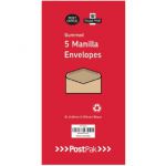 Envelopes Dl Gummed Manilla 70Gsm (Pack of 5) POF27432