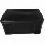 Really Useful Black 64L Recycled Plastic Storage Box 64Black R