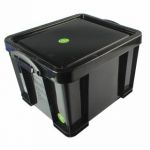 Really Useful Black 35L Recycled Plastic Storage Box 35Black R