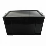 Really Useful Black 84L Recycled Plastic Storage Box 84Black R
