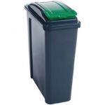 VFM Recycling Bin With Lid 25L Green