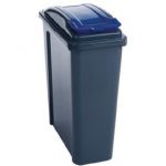 VFM Recycling Bin With Lid 25 Litre Blue