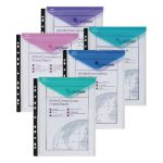 Snopake Polyfile Ring Binder Wallet A4 Electra Clear Assorted (Pack of 5) 15695
