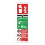 Safety Sign Carbon Dioxide Fire Extinguisher 280x90mm Self-Adhesive F203/S