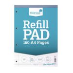Silvine Narrow Feint Ruled Headbound Refill Pad 160 Pages A4 (Pack of 6) A4RPNM