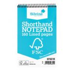 Silvine Envrionmentally Friendly Shorthand Notebook 160 Pages 127x203mm (Pack of 10) FSC160