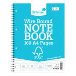 Silvine Envrionmentally Friendly Wirebound Notebook 160 Pages A4 (Pack of 5) FSCTW80
