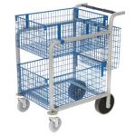 GoSecure Large Mail Trolley (2 x Wire Baskets) MT3