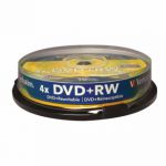 Verbatim DVD+RW Silver Non-Printable Spindle (Pack of 10) 43488