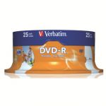 Verbatim DVD-R 16X Spindle (Pack of 25) 43489