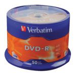 Verbatim 4.7GB 16x Speed Spindle DVD-R (Pack of 50) 43500