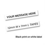 Dymo Tape 12mm x 7m Black on White