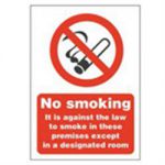 Designated Smoking Advisory Sign