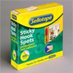 Sellotape Sticky Velcro 22m Hook Spots