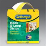 Sellotape Sticky Velcro 20mm x 5m Hook/Loop Strips