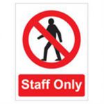 Staff Only With Logo Prohibition Sign