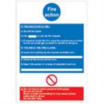 Self Adhesive Sign Fire Instruction 210 x 297mm