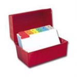 Red 8X5 Card Index Box