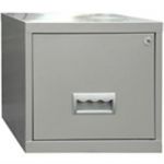 1 Drawer A4 Filing Cabinet - Silver 40W x 40D x 36H cm