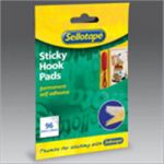 Sellotape Sticky Velcro 96 Hook Tabs